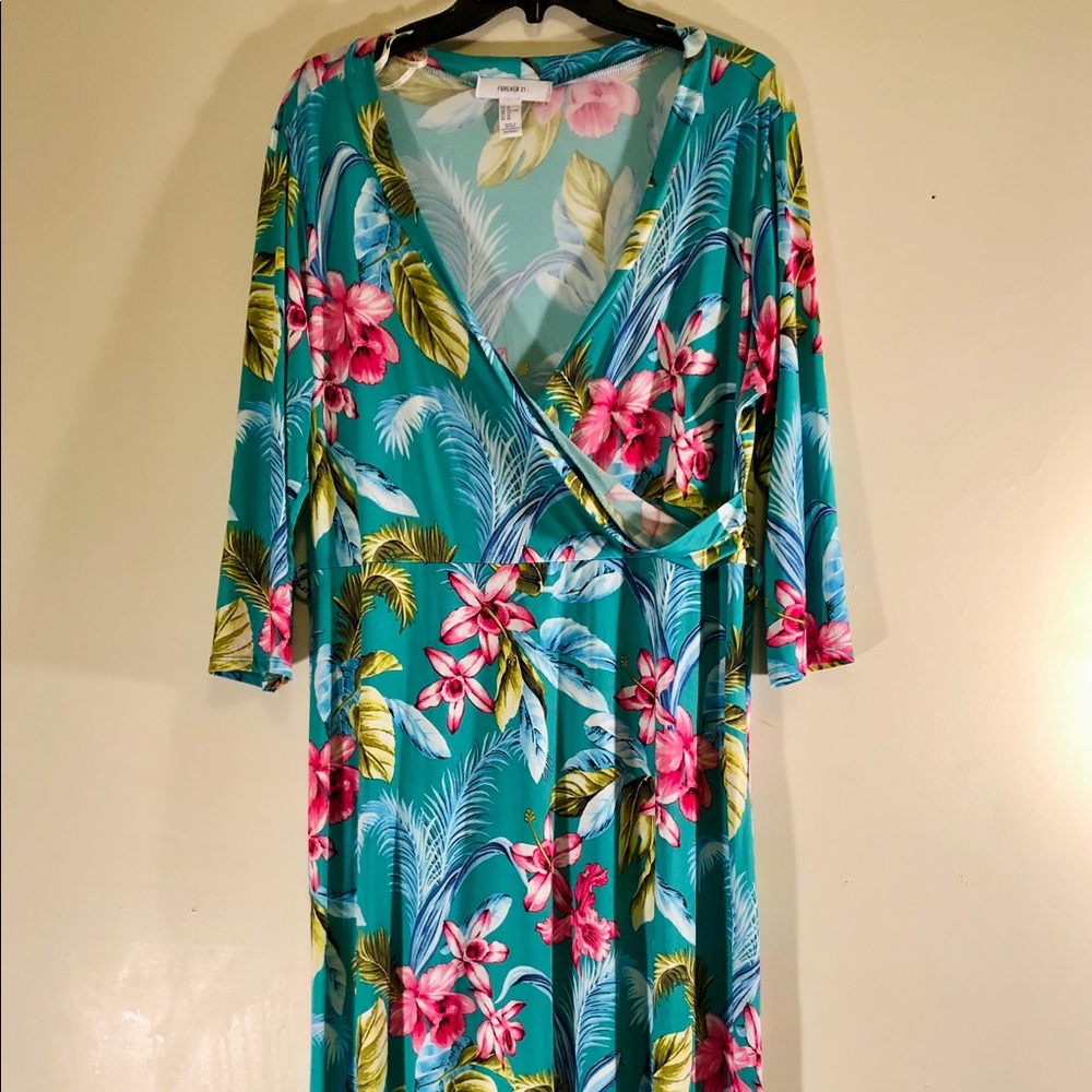 Blue floral dress